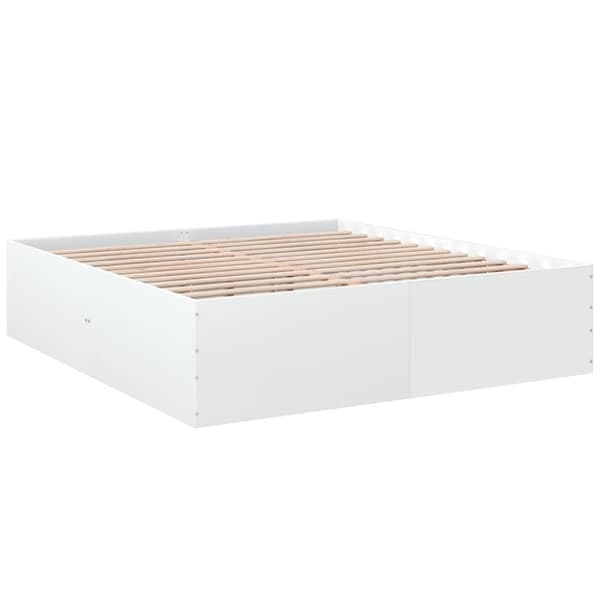 vidaXL Sengeramme hvit 180x200 cm konstruert tre