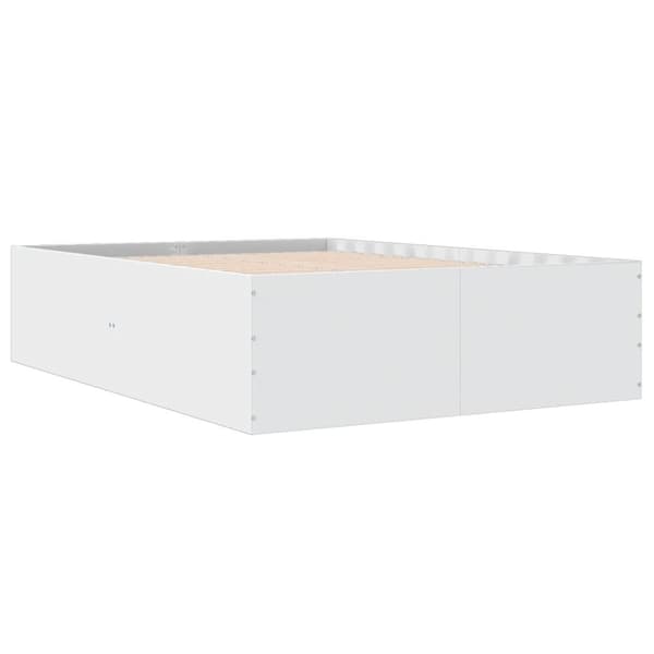 vidaXL Sengeramme hvit 140x200 cm konstruert tre