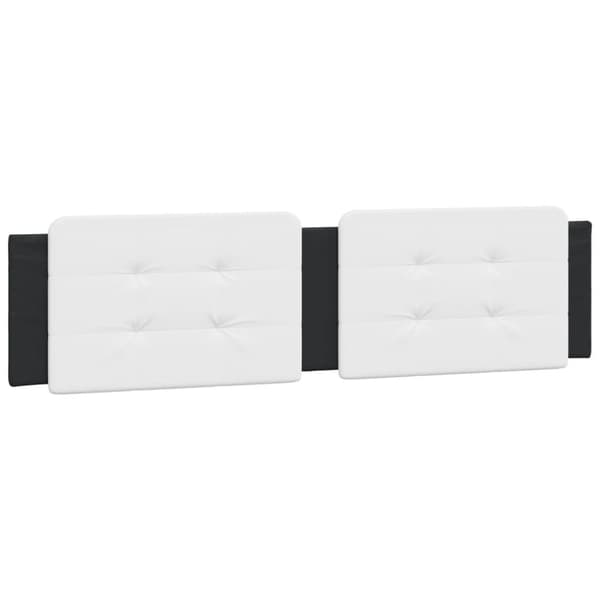 vidaXL Säng med madrass svart och vit 160x200 cm konstläder