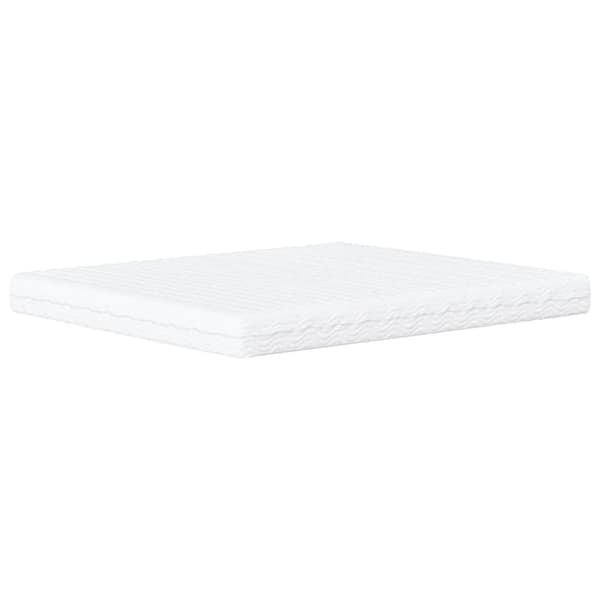 vidaXL Säng med madrass svart och vit 160x200 cm konstläder