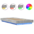 Miniatyrbilde 8 av 11: vidaXL Sengeramme med LED-lys betonggrå 90x190 cm konstruert tre