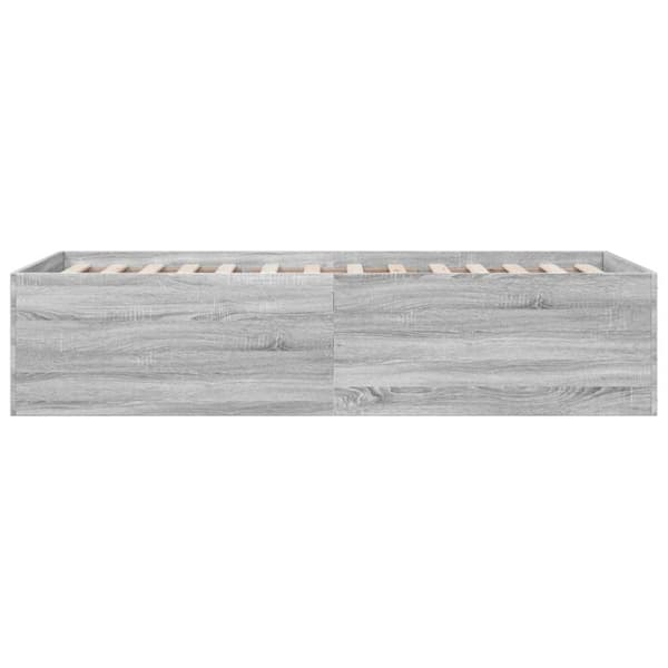 vidaXL Sengeramme grå sonoma 90x190 cm konstruert tre