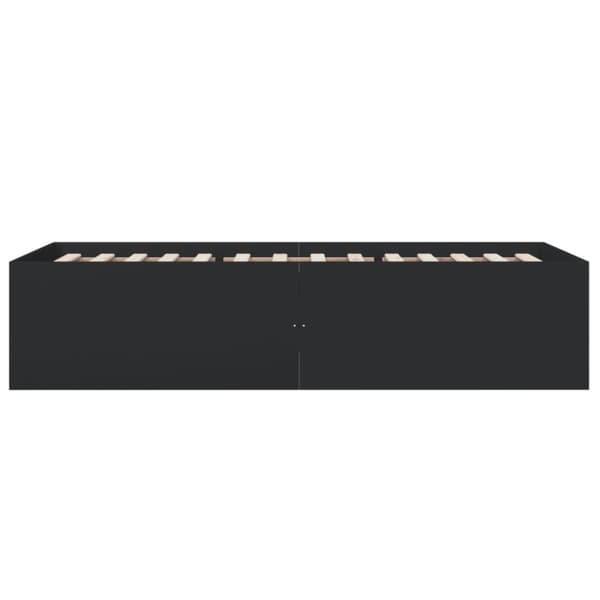 vidaXL Sengeramme svart 75x190 cm konstruert tre