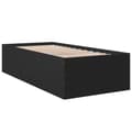 Miniatyrbilde 5 av 10: vidaXL Sengeramme svart 75x190 cm konstruert tre