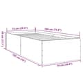 Miniatyrbilde 9 av 10: vidaXL Sengeramme svart 75x190 cm konstruert tre