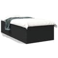 Miniatyrbilde 10 av 10: vidaXL Sengeramme svart 75x190 cm konstruert tre