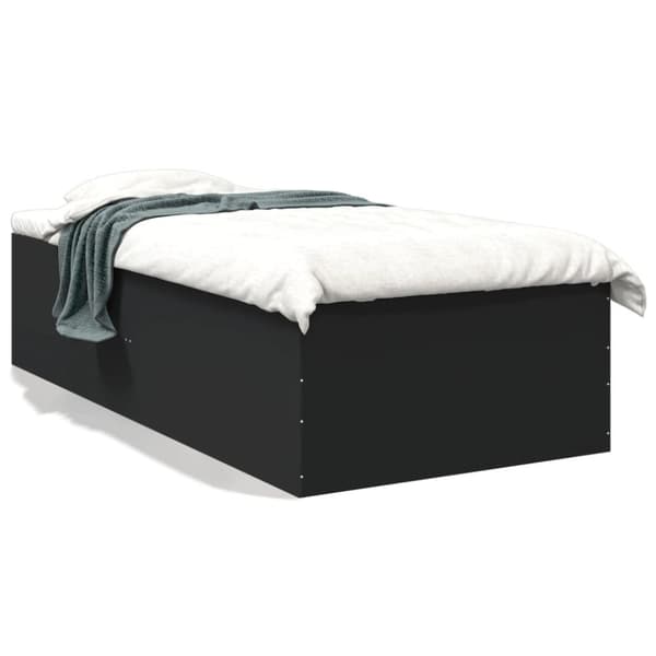 vidaXL Sengeramme svart 75x190 cm konstruert tre