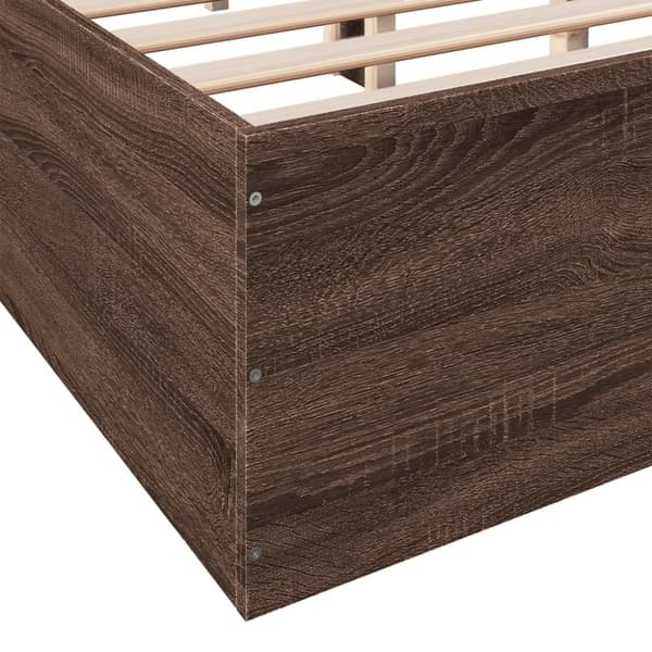 vidaXL Sengeramme brun eik 140x200 cm konstruert tre