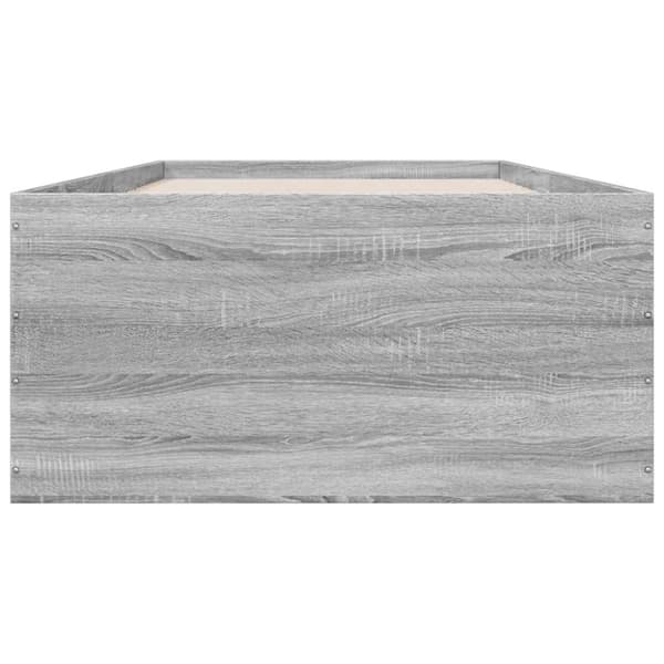 vidaXL Sängynrunko harmaa Sonoma 90x190 cm tekninen puu