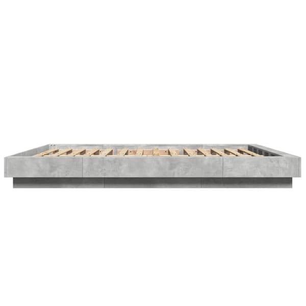 vidaXL Sengeramme betonggrå 160x200 cm konstruert tre