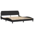 Miniatyrbillede 3 af 11: vidaXL seng med madras 180x200 cm velour sort