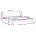 Miniatyrbillede 10 af 11: vidaXL seng med madras 180x200 cm velour sort