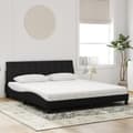 Miniatyrbillede 2 af 11: vidaXL seng med madras 180x200 cm velour sort