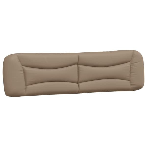 vidaXL seng med madras 200x200 cm kunstlæder cappuccinofarvet