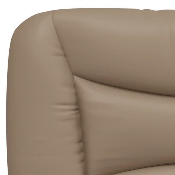 vidaXL seng med madras 200x200 cm kunstlæder cappuccinofarvet
