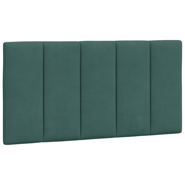 vidaXL seng med madras 100x200 cm velour mørkegrøn