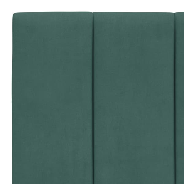 vidaXL seng med madras 100x200 cm velour mørkegrøn