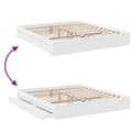 Miniatyrbilde 6 av 10: vidaXL Sengeramme med skuffer hvit 180x200 cm konstruert tre