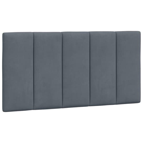 vidaXL seng med madras 100x200 cm velour mørkegrå