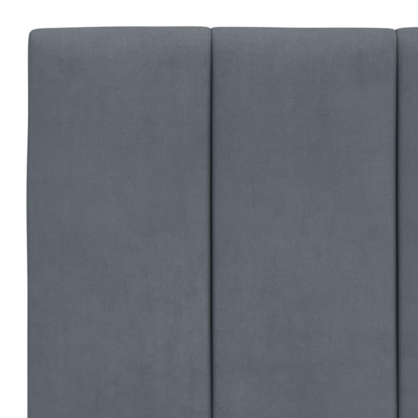 vidaXL seng med madras 100x200 cm velour mørkegrå