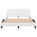Miniatyrbillede 6 af 11: vidaXL sengeramme med LED-lys 140x190 cm kunstlæder hvid