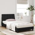 Miniatyrbillede 2 af 10: vidaXL seng med madras 100x200 cm velour sort