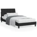 Miniatyrbillede 1 af 10: vidaXL seng med madras 100x200 cm velour sort