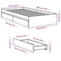 Miniatyrbilde 9 av 10: vidaXL Sengeramme med skuffer sonoma eik 75x190 cm konstruert tre