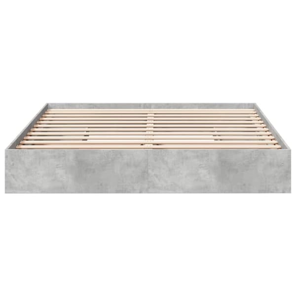 vidaXL Sengeramme med skuffer betonggrå 180x200 cm konstruert tre