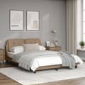 Miniatyrbillede 4 af 11: vidaXL sengeramme med LED uden madras 140x200 cm cappuccinofarvet