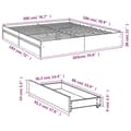 Pikkukuva 9 / 10: vidaXL Sängynrunko laatikoilla musta 180x200 cm tekninen puu