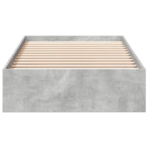 vidaXL Sängynrunko laatikoilla betoninharmaa 75x190 cm tekninen puu