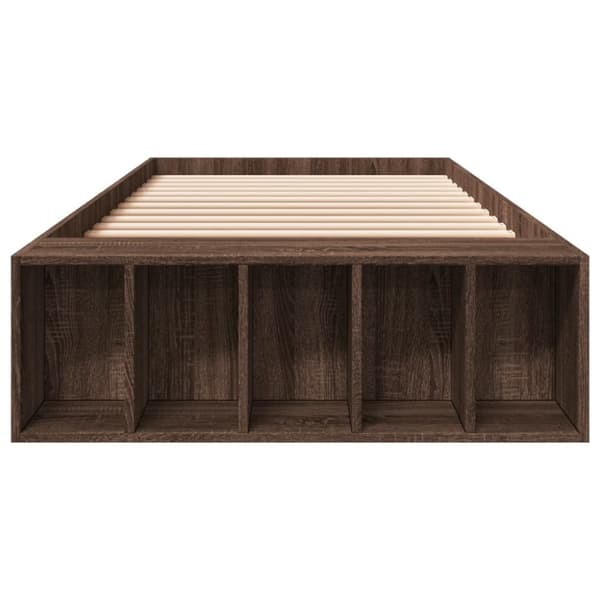 vidaXL Sängynrunko ruskea tammi 90x200 cm tekninen puu