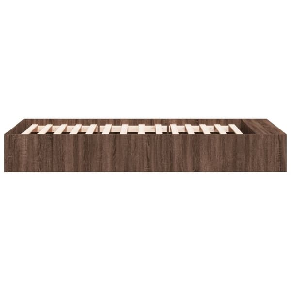vidaXL Sängynrunko ruskea tammi 90x200 cm tekninen puu