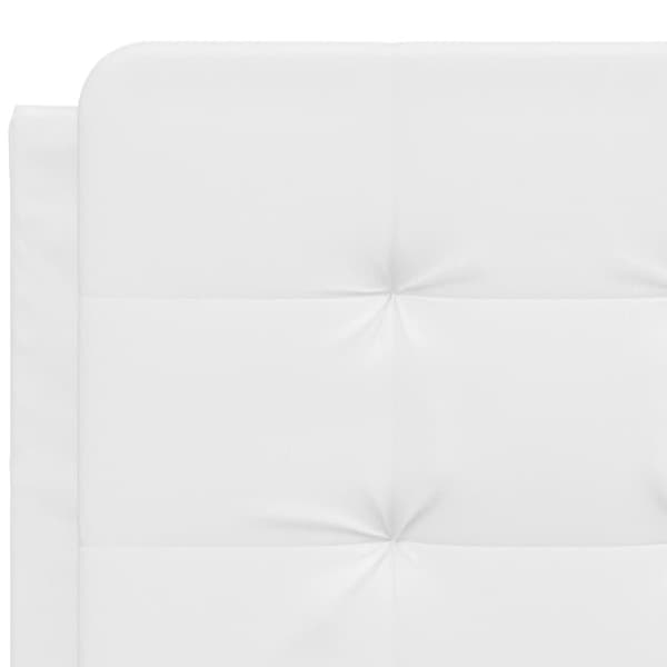 vidaXL sengestel med LED-lys 140x200 cm kunstlæder hvid