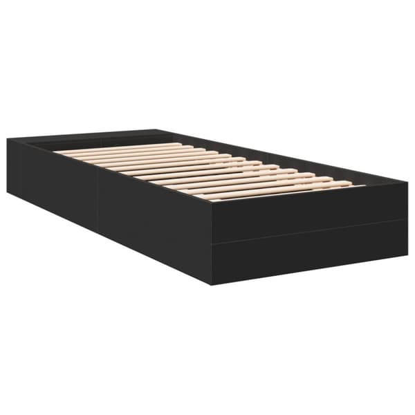 vidaXL Sengeramme svart 90x200 cm konstruert tre