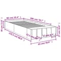 Miniatyrbilde 9 av 10: vidaXL Sengeramme svart 90x200 cm konstruert tre