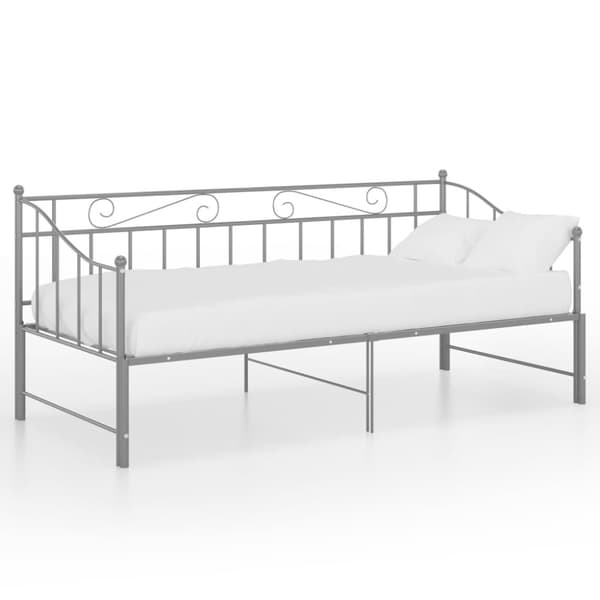vidaXL Vuodesohvan runko harmaa metalli 90x200 cm -  Sängyt & sängynrungot