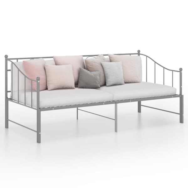 vidaXL Vuodesohvan runko harmaa metalli 90x200 cm -  Sängyt & sängynrungot