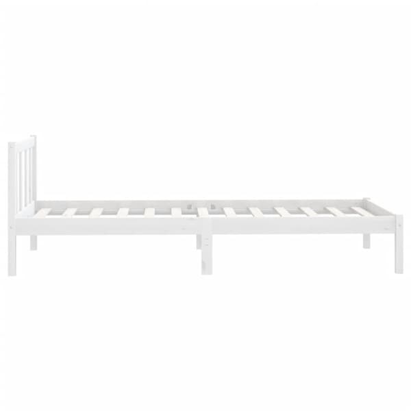 vidaXL Sängynrunko täysi mänty valkoinen 90x200 cm -  Sängyt & sängynrungot