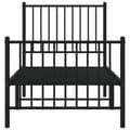 Miniatyrbillede 6 af 6: vidaXL sengeramme med sengegavl og fodgærde 75x190 cm metal sort -  Senge & sengeramme