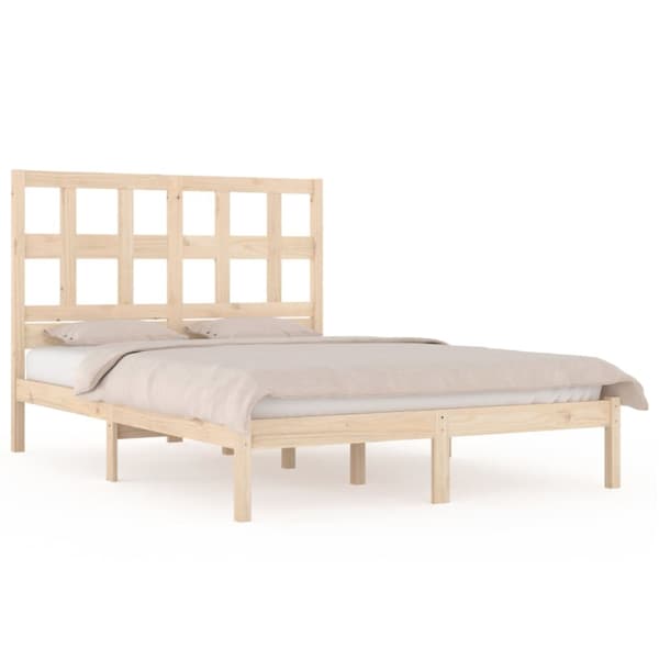 vidaXL Sängram massiv furu 120x200 cm - Sängar & sängramar