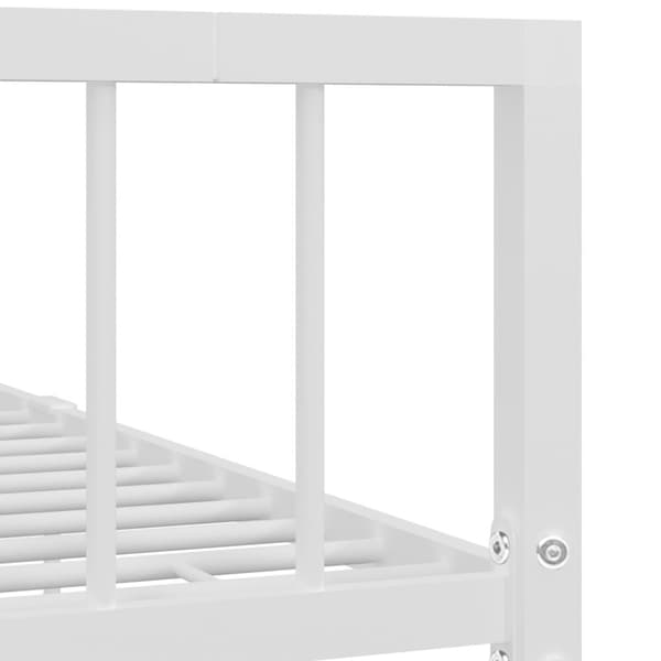 vidaXL Sängram vit metall 120x200 cm -  Sängar & sängramar