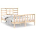 Miniatyrbillede 3 af 6: vidaXL sengeramme 140x190 cm massivt træ -  Senge & sengeramme