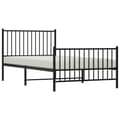 Pikkukuva 4 / 6: vidaXL Metallinen sängynrunko päädyillä musta 100x200 cm -  Sängyt & sängynrungot