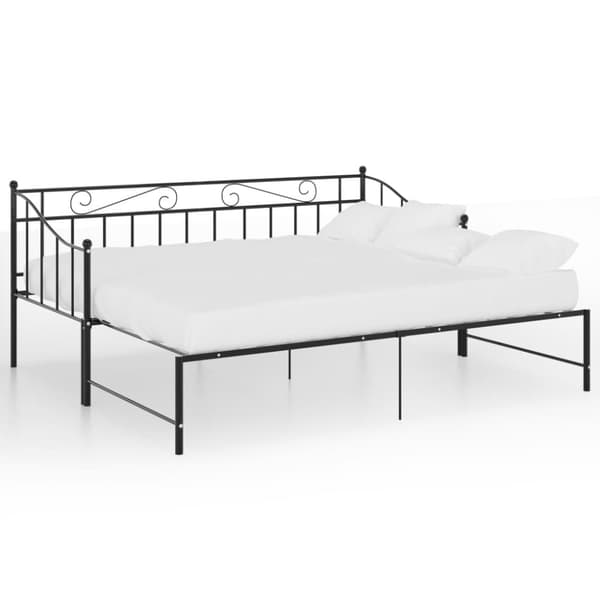 vidaXL Vuodesohvan runko musta metalli 90x200 cm - Sängyt & sängynrungot