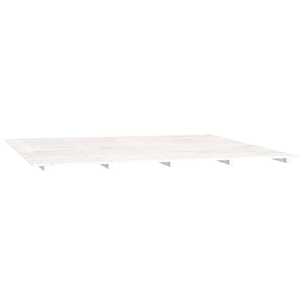 vidaXL Sängram vit 160x200 cm massiv furu -  Sängar & sängramar