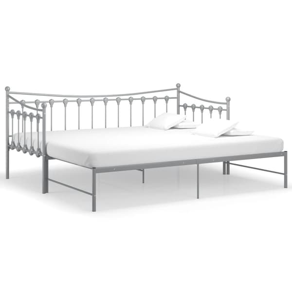 vidaXL Vuodesohvan runko harmaa metalli 90x200 cm -  Sängyt & sängynrungot
