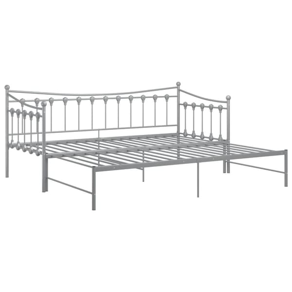 vidaXL Vuodesohvan runko harmaa metalli 90x200 cm -  Sängyt & sängynrungot