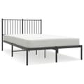Miniatyrbillede 3 af 6: vidaXL sengeramme med sengegavl 120x190 cm metal sort -  Senge & sengeramme